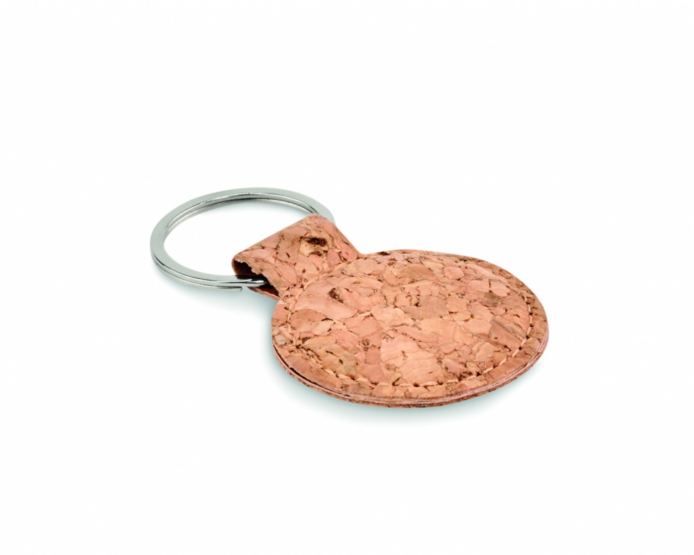 Logo trade promotional giveaways picture of: Round cork key ring Mikkeli