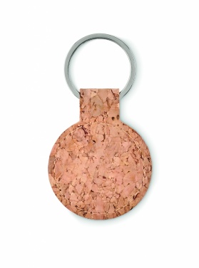 Logo trade corporate gift photo of: Round cork key ring