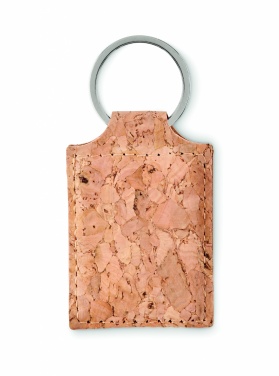 Logo trade promotional product photo of: Rectangular cork key ring