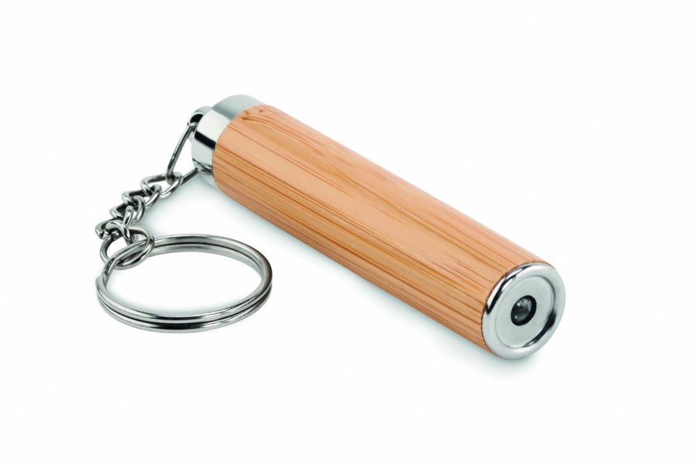 Logo trade promotional items image of: Mini bamboo torch with keyring