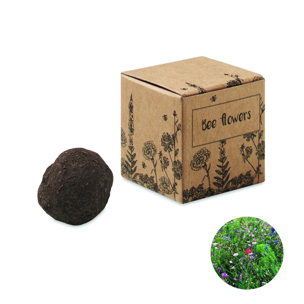 Logo trade promotional merchandise photo of: Seed bomb with bee flowers