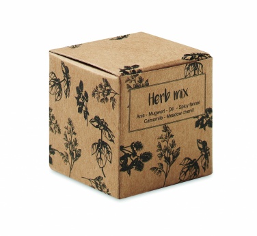 Logo trade business gift photo of: Herb seed bomb in carton box