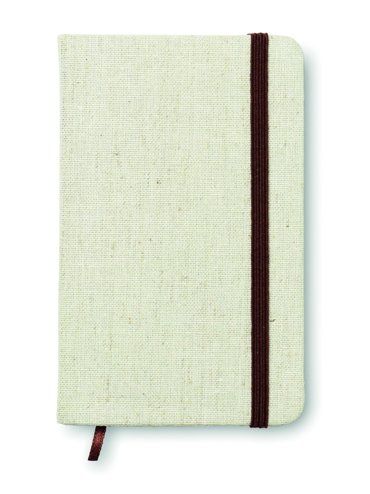 Logo trade corporate gift photo of: A6 canvas notebook lined