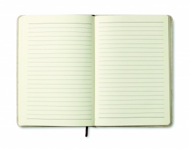 Logotrade promotional item picture of: A6 canvas notebook lined