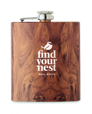 Logo trade promotional giveaways image of: Slim hip flask 190 ml