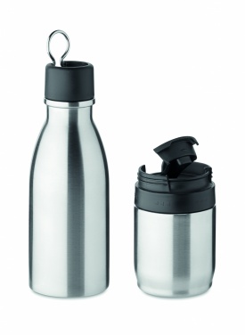 Logo trade promotional giveaways image of: 2 in 1 double wall bottle 500ml