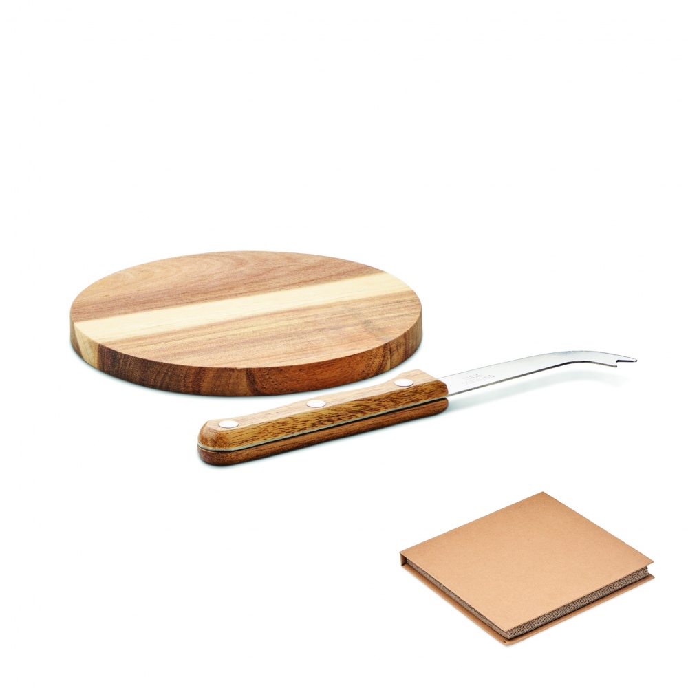 Logo trade promotional giveaways image of: Acacia cheese board set Dresden