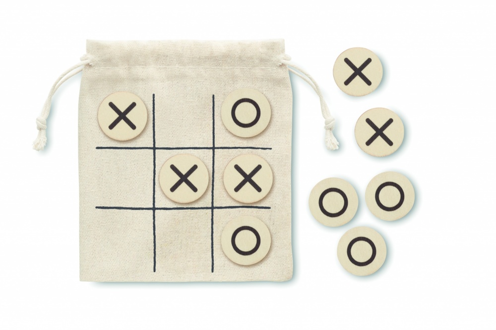 Logo trade promotional item photo of: Wooden tic tac toe