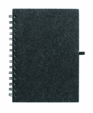 Logo trade corporate gifts picture of: A5 RPET felt cover notebook