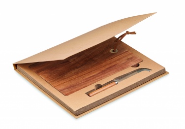 Logotrade business gifts photo of: Acacia wood cheese board set Hannover