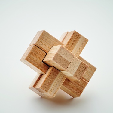 Logo trade promotional giveaway photo of: Bamboo brain teaser puzzle