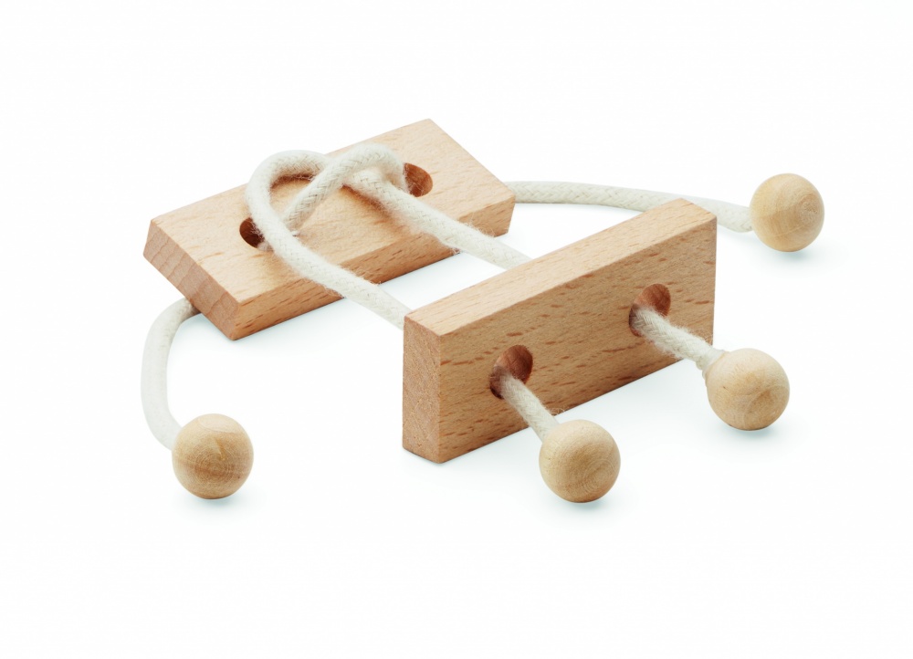 Logo trade promotional products picture of: Wooden brain teaser rectangle