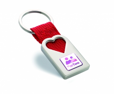 Logo trade advertising product photo of: Heart metal key ring