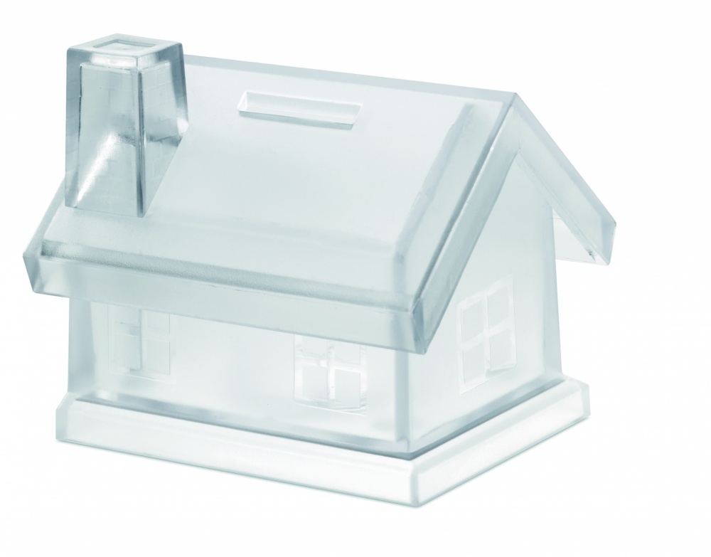 Logotrade promotional merchandise picture of: Plastic house coin bank