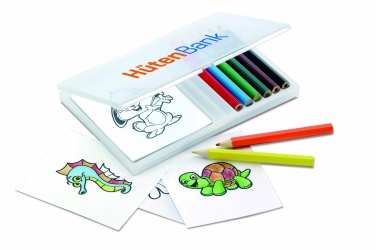 Logo trade corporate gifts image of: Wooden pencil colouring set