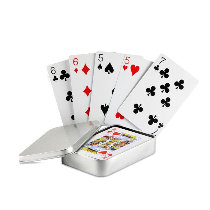 Logo trade promotional merchandise picture of: Playing cards in tin box