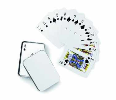 Logo trade business gift photo of: Playing cards in tin box