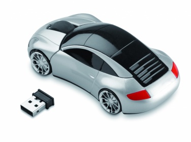 Logo trade promotional gifts image of: Wireless mouse in car shape