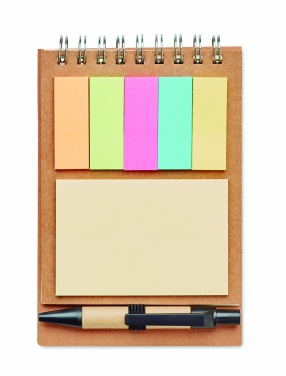 Logo trade promotional merchandise picture of: Notepad with pen and memo pad