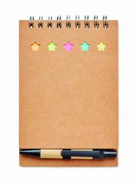 Logo trade business gifts image of: Notepad with pen and memo pad