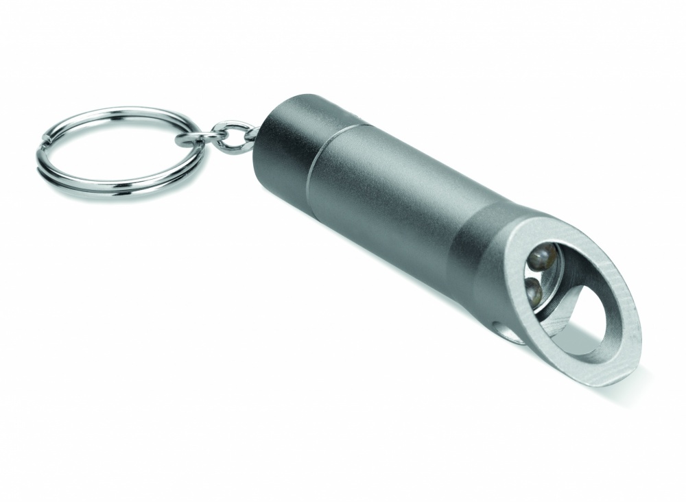 Logo trade promotional items image of: Metal torch key ring