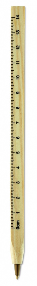 Logo trade promotional item photo of: Wooden ruler pen