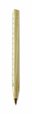 Logo trade promotional products image of: Wooden ruler pen