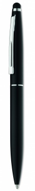 Logo trade corporate gifts image of: Twist type pen w stylus top