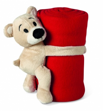 Logo trade corporate gift photo of: Fleece blanket with bear