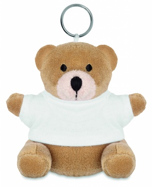 Logotrade corporate gift picture of: Teddy bear key ring FINLAND