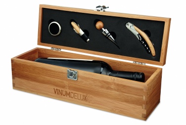 Logo trade promotional merchandise photo of: Wine set in bamboo box