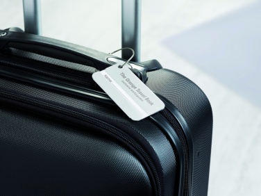 Logo trade advertising products image of: Aluminium luggage tag