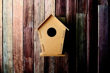 Logo trade promotional gifts image of: Wooden bird house