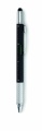 Spirit level pen with ruler, Black