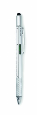 Logo trade promotional gifts image of: Spirit level pen with ruler