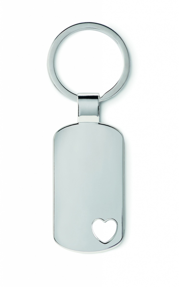 Logo trade promotional items image of: Key ring with heart detail Jūrmala