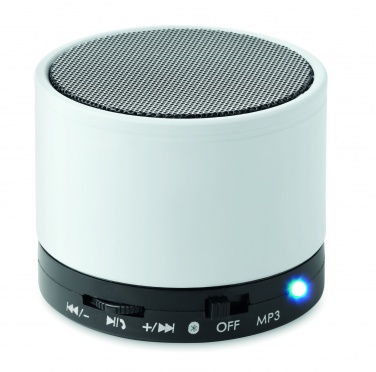 Logo trade advertising products image of: Round wireless speaker