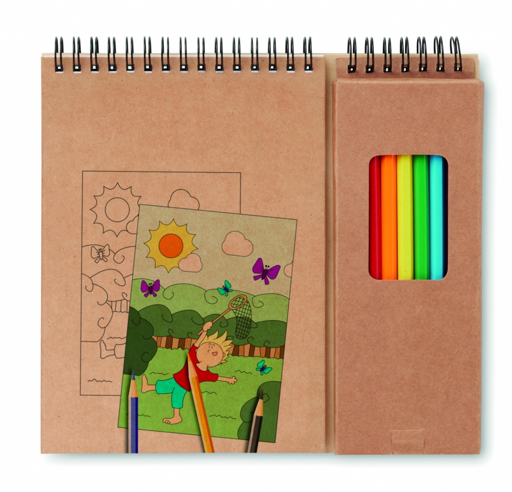 Logotrade business gift image of: Colouring set with notepad