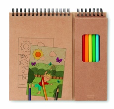 Colouring set with notepad