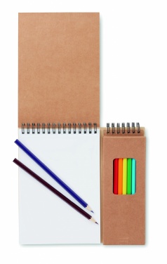 Logo trade promotional items picture of: Colouring set with notepad