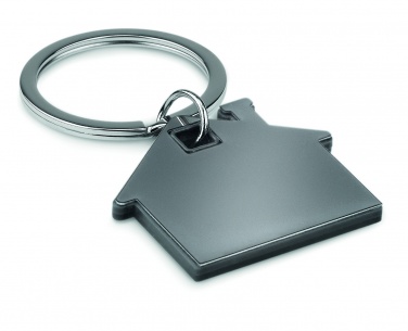 Logotrade promotional products photo of: House shape plastic key ring Rezekne