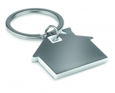 Logotrade promotional product image of: House shape plastic key ring Rezekne