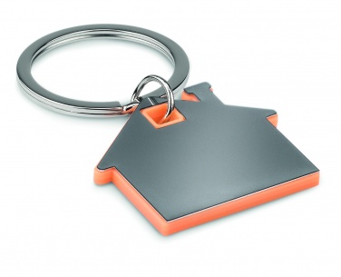 Logotrade promotional product image of: House shape plastic key ring