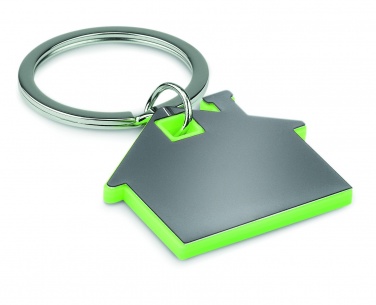 Logotrade promotional giveaways photo of: House shape plastic key ring Rezekne