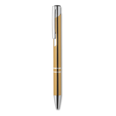 Logo trade promotional merchandise picture of: Push button aluminium pen