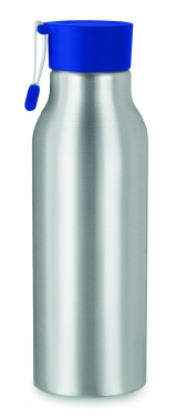 Logo trade corporate gifts image of: Single-walled 500 ml aluminum bottle with a PP cap and a silicone strap