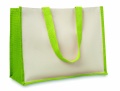 Jute and canvas shopping bag, Lime