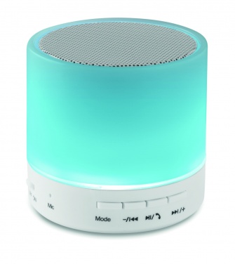 Logotrade promotional product picture of: Round wireless speaker LED