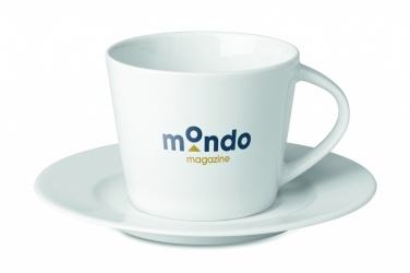 Logo trade advertising products picture of: Cappuccino cup and saucer