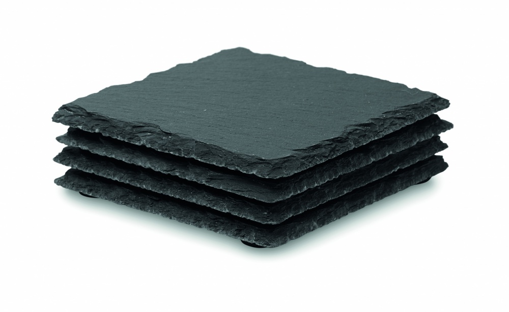 Logo trade promotional merchandise picture of: Slate coasters with EVA bottom